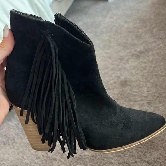 Ccocci Faux Suede Fringe Boot Sz 8.5 - Picture 1 of 6